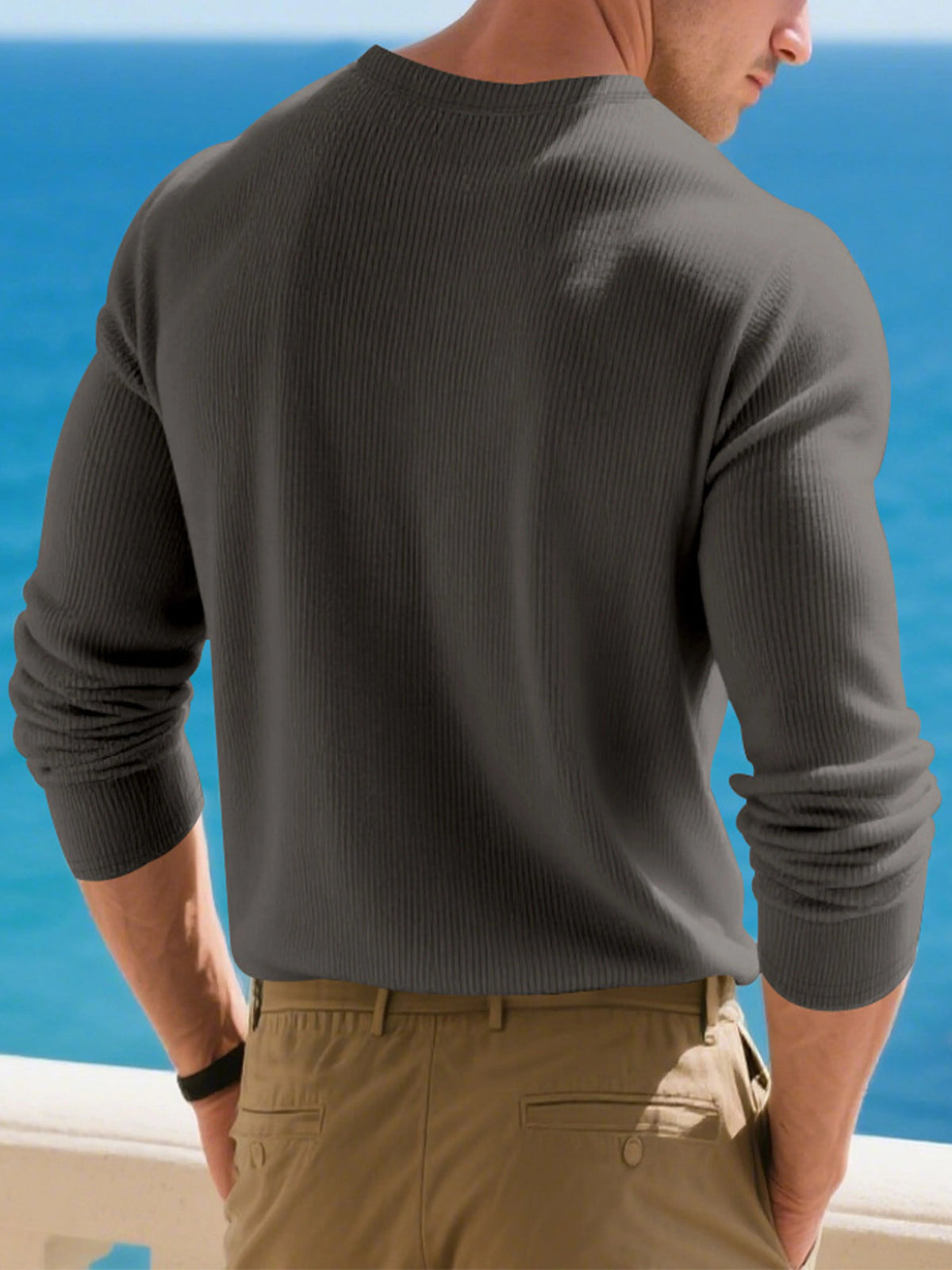 NICO Casual Spring Henley Neck Shirt