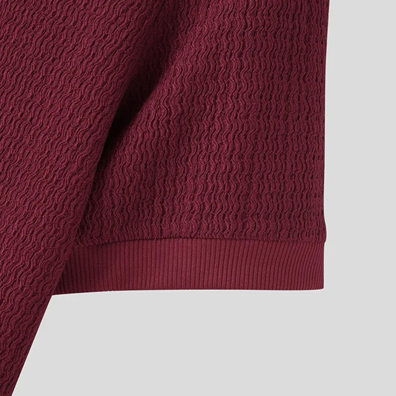 ZENO Premium Textured Mock Neck T-Shirt