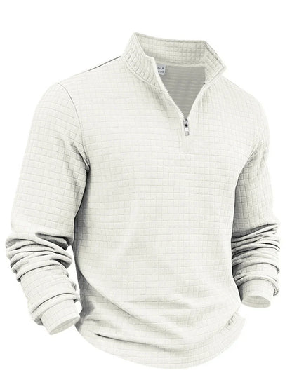 Astrix Quarter-Zip Checkered Sweatshirt