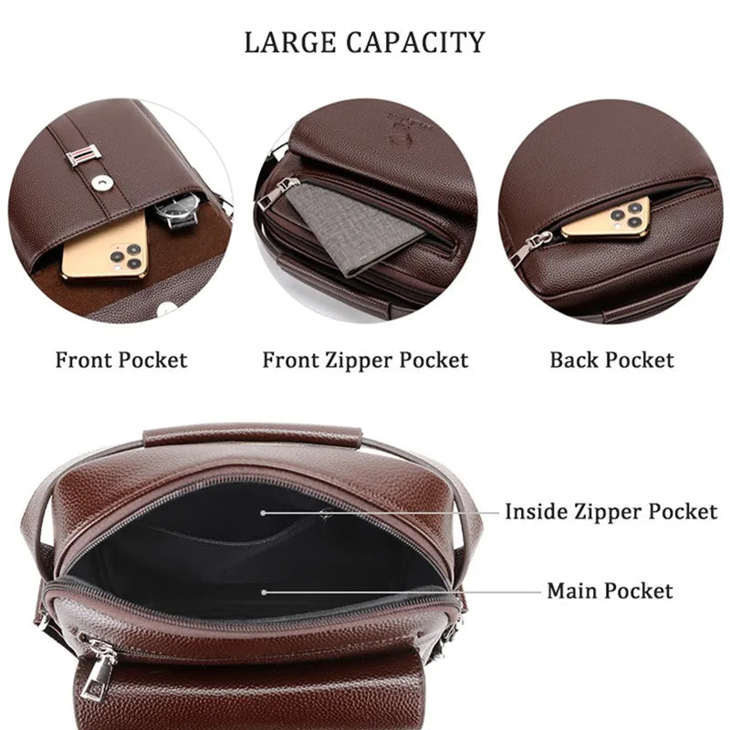 NORDVIK Waterproof PU Leather Crossbody Bag