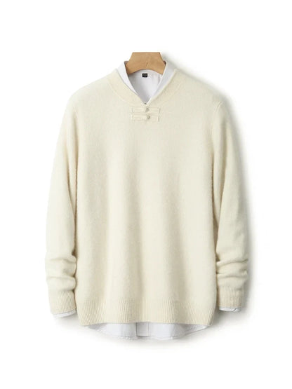 BORIO Cashmere Buckle-Up Sweater