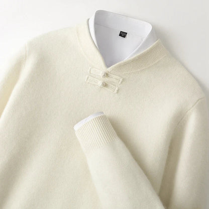 BORIO Cashmere Buckle-Up Sweater