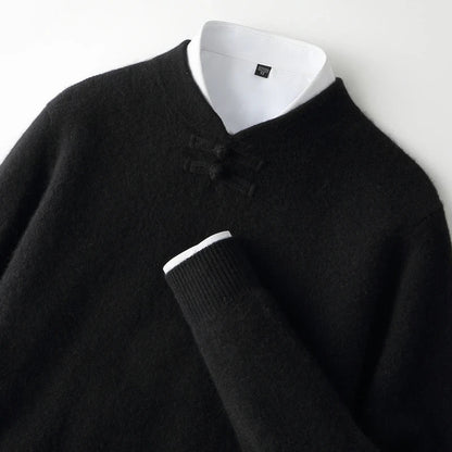 BORIO Cashmere Buckle-Up Sweater