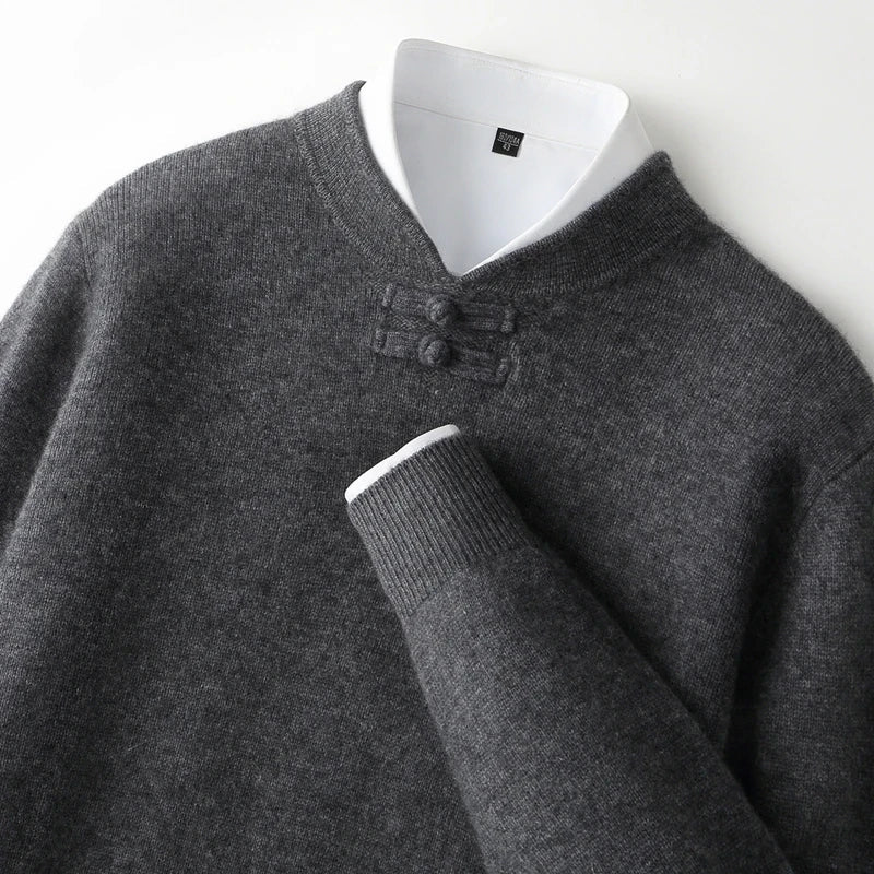 BORIO Cashmere Buckle-Up Sweater