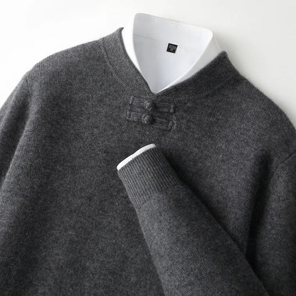 BORIO Cashmere Buckle-Up Sweater