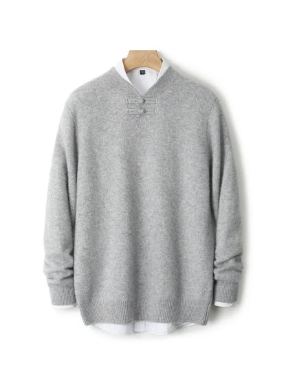 BORIO Cashmere Buckle-Up Sweater