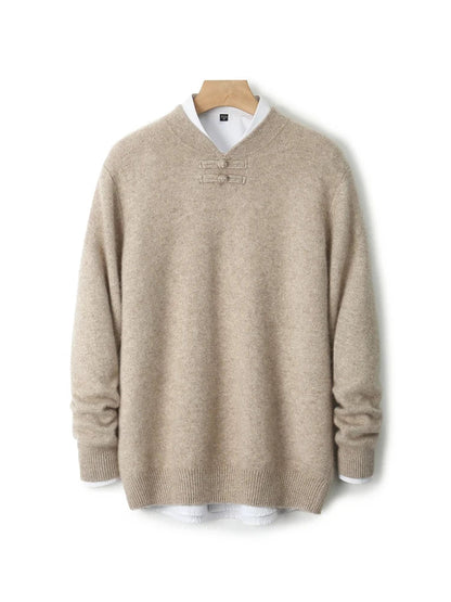 BORIO Cashmere Buckle-Up Sweater