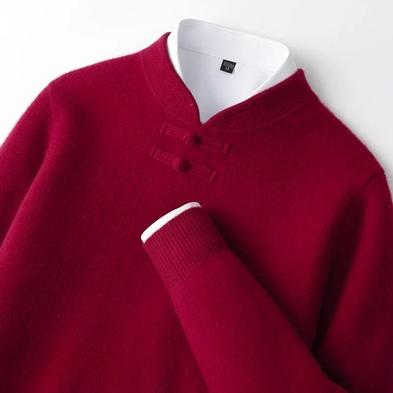 BORIO Cashmere Buckle-Up Sweater