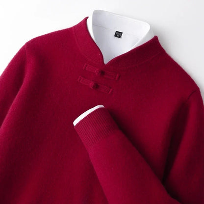 BORIO Cashmere Buckle-Up Sweater
