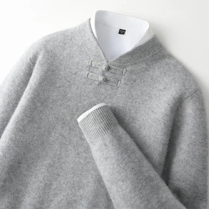 BORIO Cashmere Buckle-Up Sweater