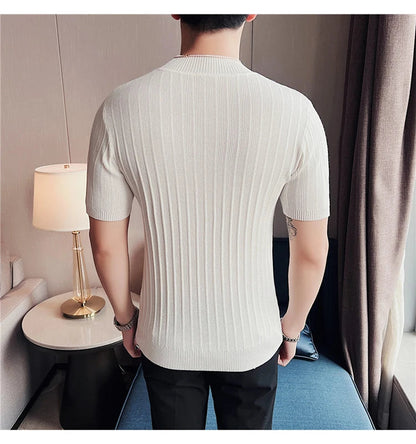 Baldwin Ribbed Mock Neck Tee