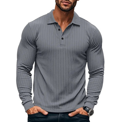 MILLER Long-Sleeve Ribbed Polo