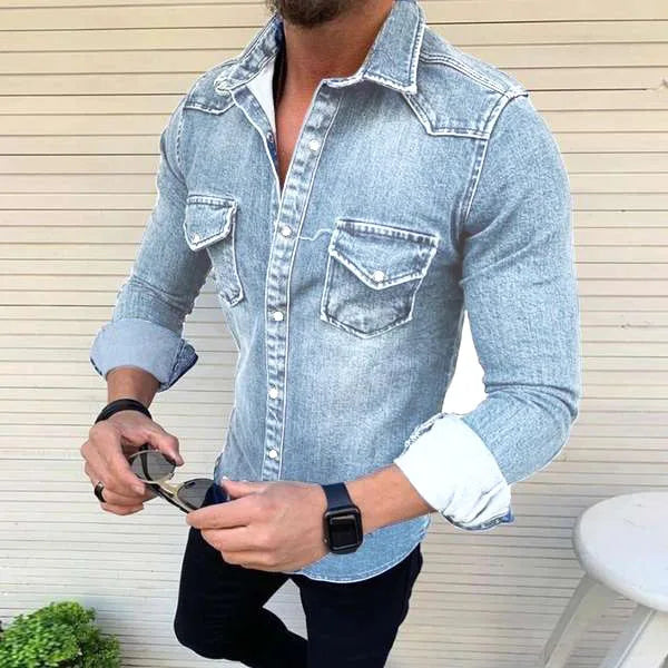 DENNIS Long sleeves Denim Shirts