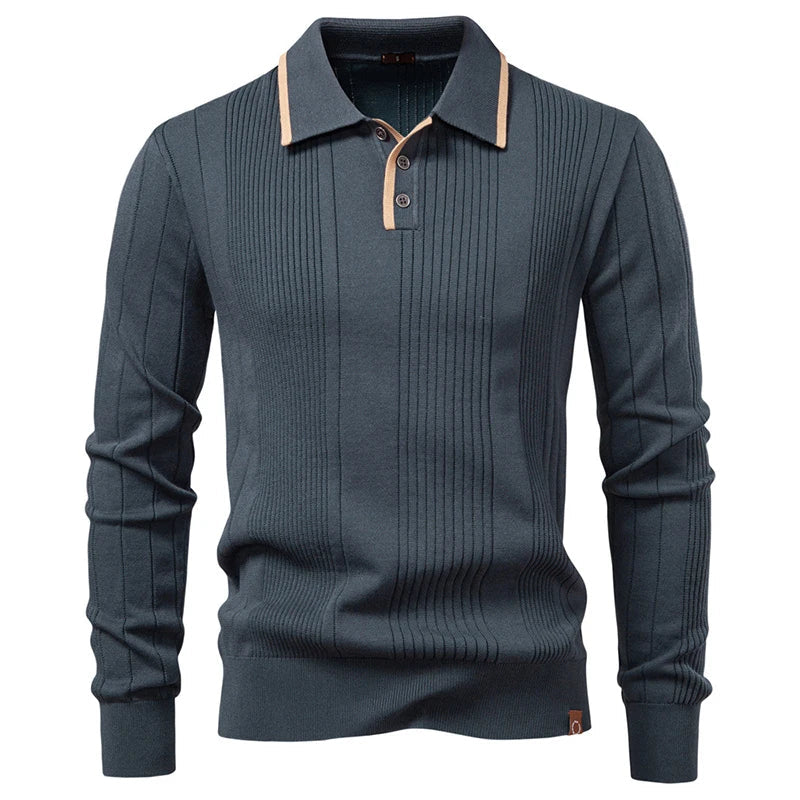 ARON Striped Knit Sweatshirt