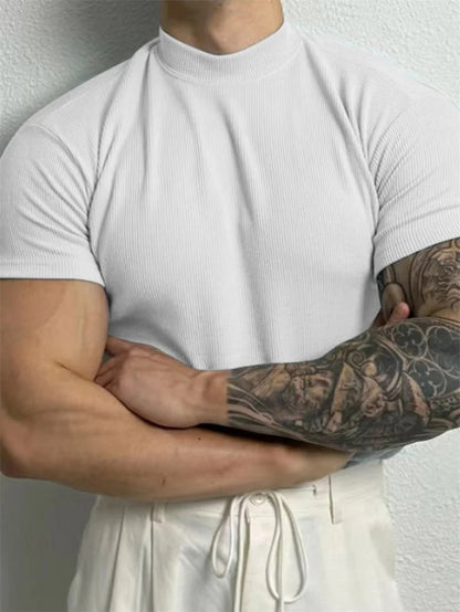 LEO Funnel Neck Essential Knit Tee