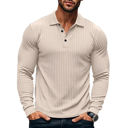 MILLER Long-Sleeve Ribbed Polo