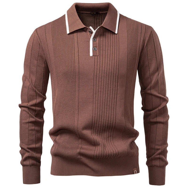 ARON Striped Knit Sweatshirt