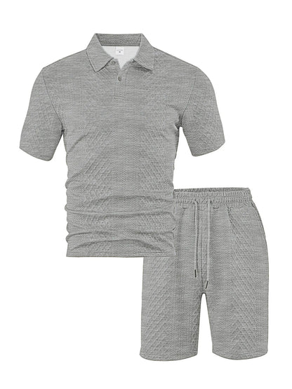 CAPRI Knit Polo & Drawstring Shorts Set
