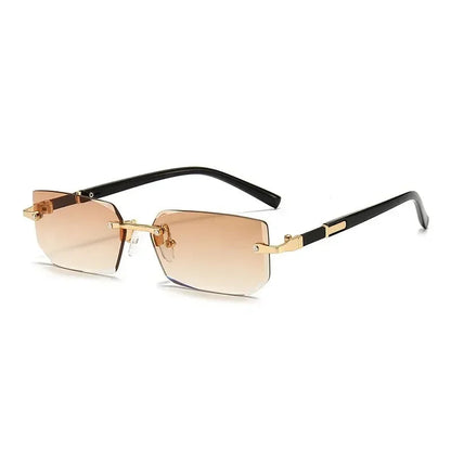 AURA Rimless Rectangle Tinted Shades