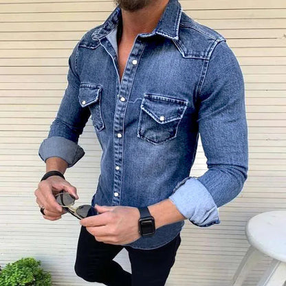 DENNIS Long sleeves Denim Shirts