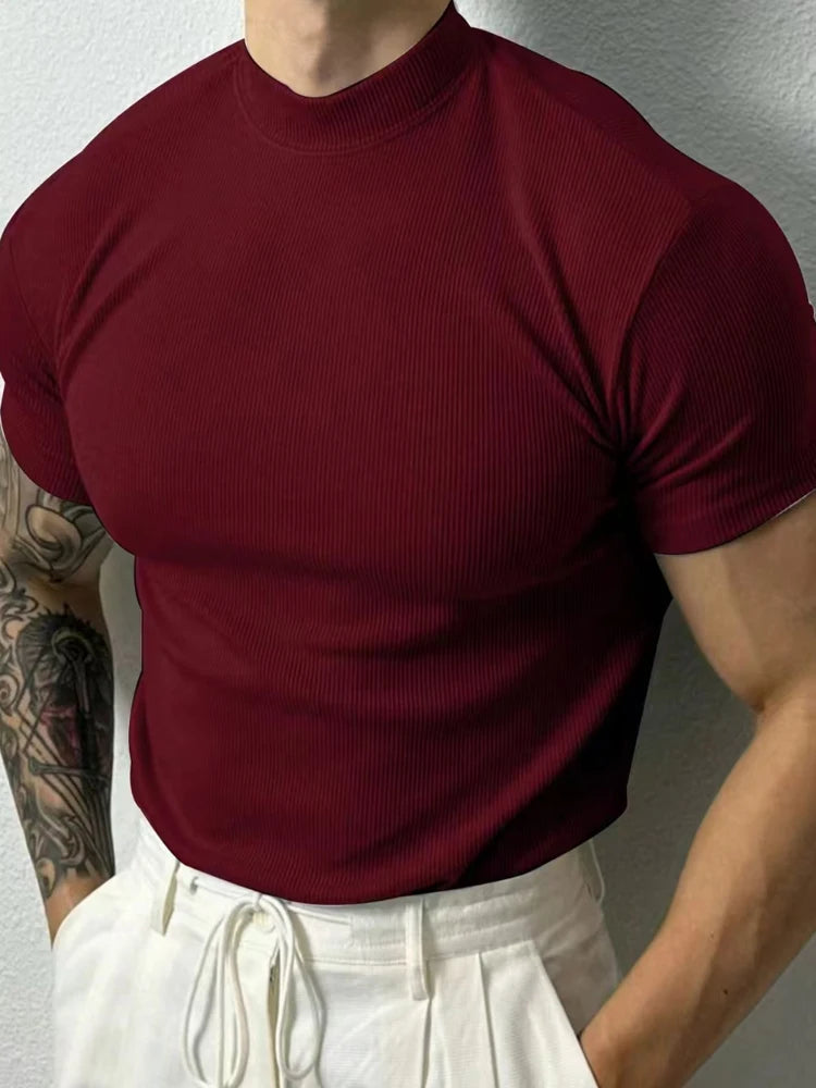 LEO Funnel Neck Essential Knit Tee