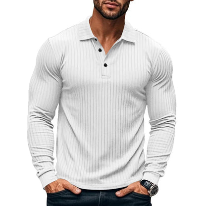 MILLER Long-Sleeve Ribbed Polo
