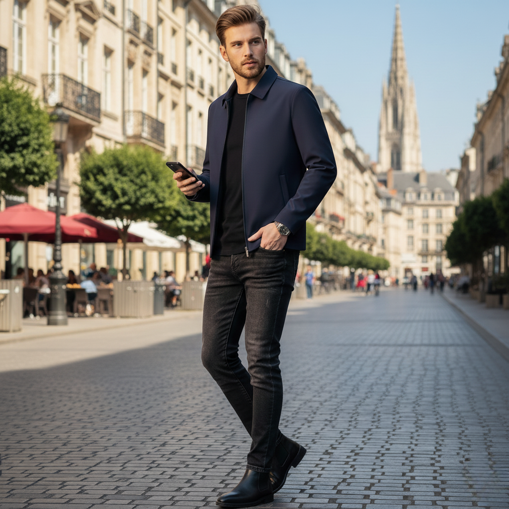 Monza Flip Collar Casual Jacket