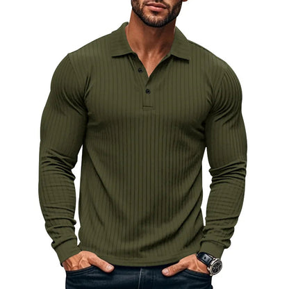 MILLER Long-Sleeve Ribbed Polo