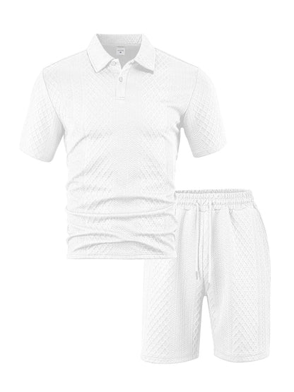 CAPRI Knit Polo & Drawstring Shorts Set