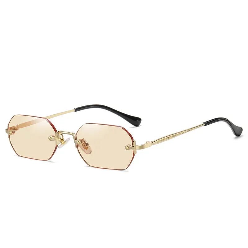 TESORO Polygon Rimless Sunglasses