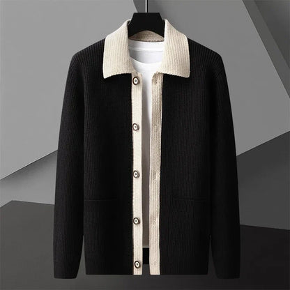 APOLLO Two-Tone Knitted Cardigan