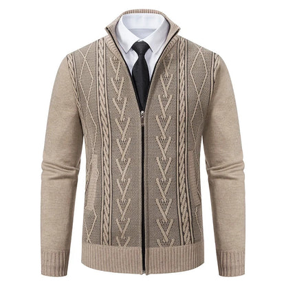 RONAL Cashmere Knitted Zipper Sweater