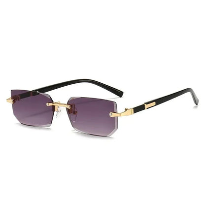 AURA Rimless Rectangle Tinted Shades