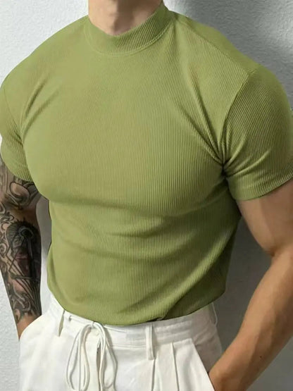 LEO Funnel Neck Essential Knit Tee
