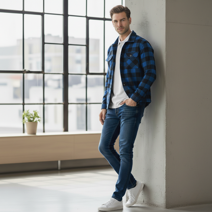 Arvento Cozy Hooded Flannel Shirt