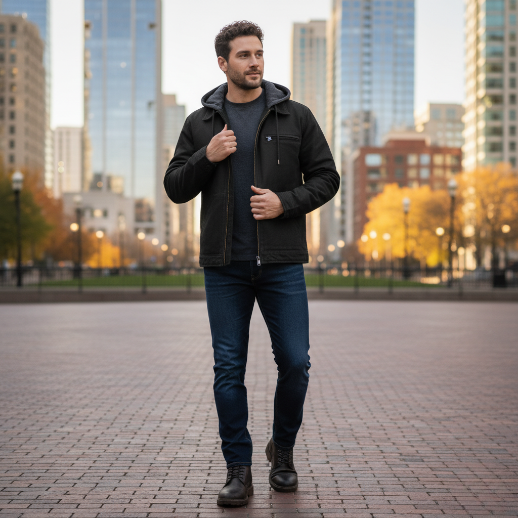 Axton Hooded Zip-Up Jacket