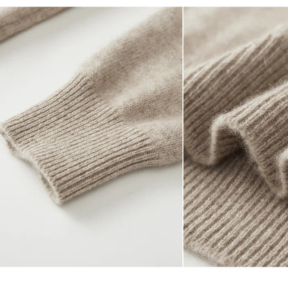BORIO Cashmere Buckle-Up Sweater
