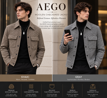 AEGO Wool Check Jacket