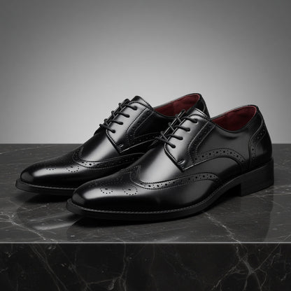 AMBERD Brogue Derby Leather Shoes