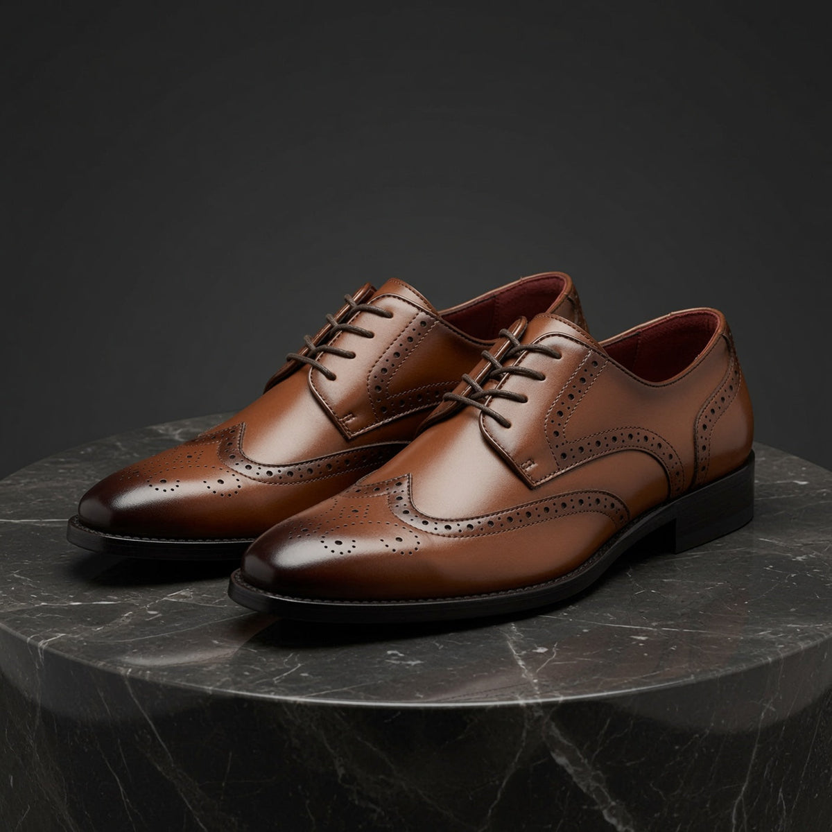 AMBERD Brogue Derby Leather Shoes