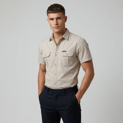 ANXON Double Pocket Polo Shirt