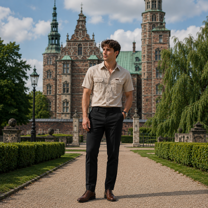 ANXON Double Pocket Polo Shirt