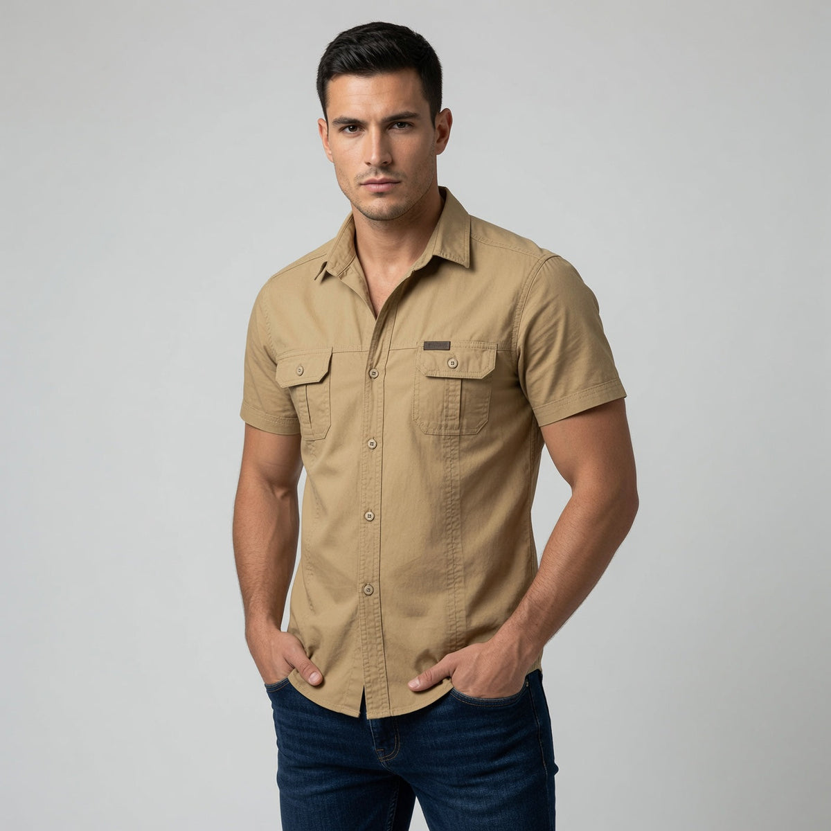 ANXON Double Pocket Polo Shirt