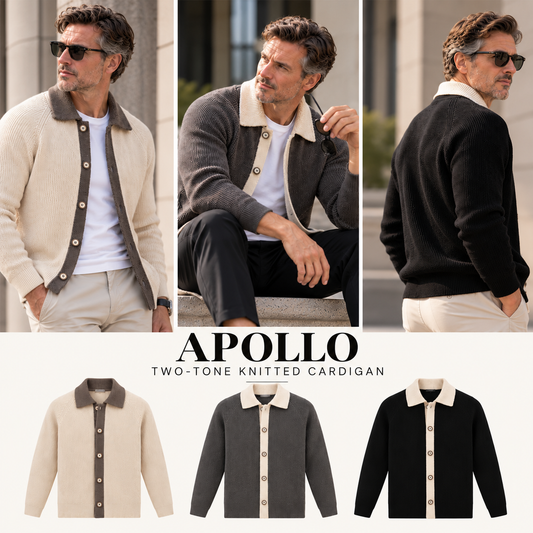 APOLLO Two-Tone Knitted Cardigan