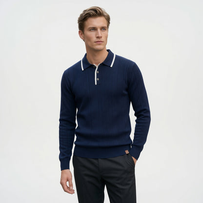 ARON Striped Knit Sweatshirt