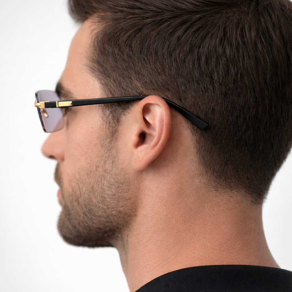 AURA Rimless Rectangle Tinted Shades