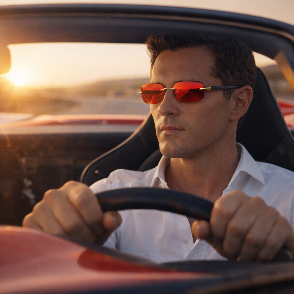 AURA Rimless Rectangle Tinted Shades