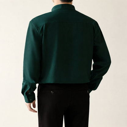 ALONSO Button-Down Shirt with Mandarin Collar
