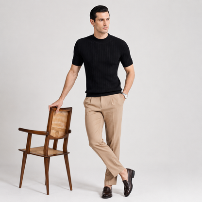 Baldwin Ribbed Mock Neck Tee