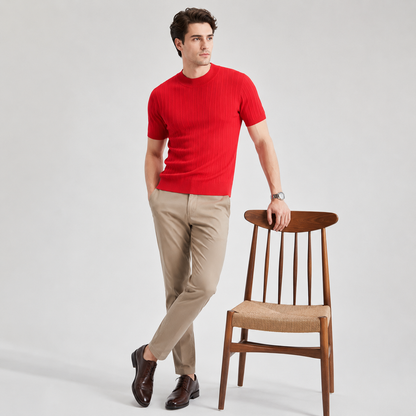 Baldwin Ribbed Mock Neck Tee